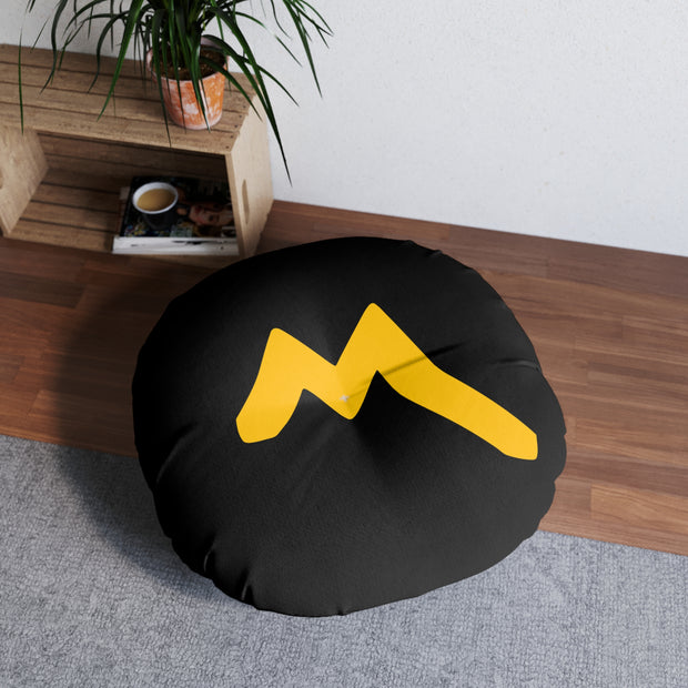 R〽️F Tufted Floor Pillow, Round