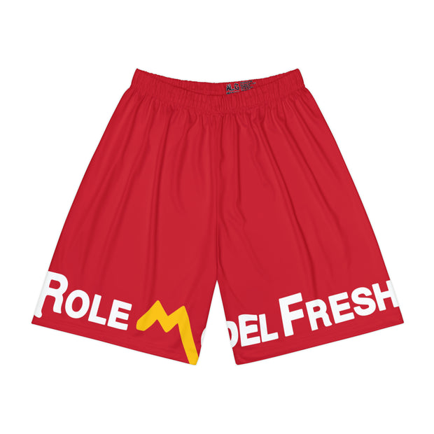 R〽️F Signature Red Sports Shorts